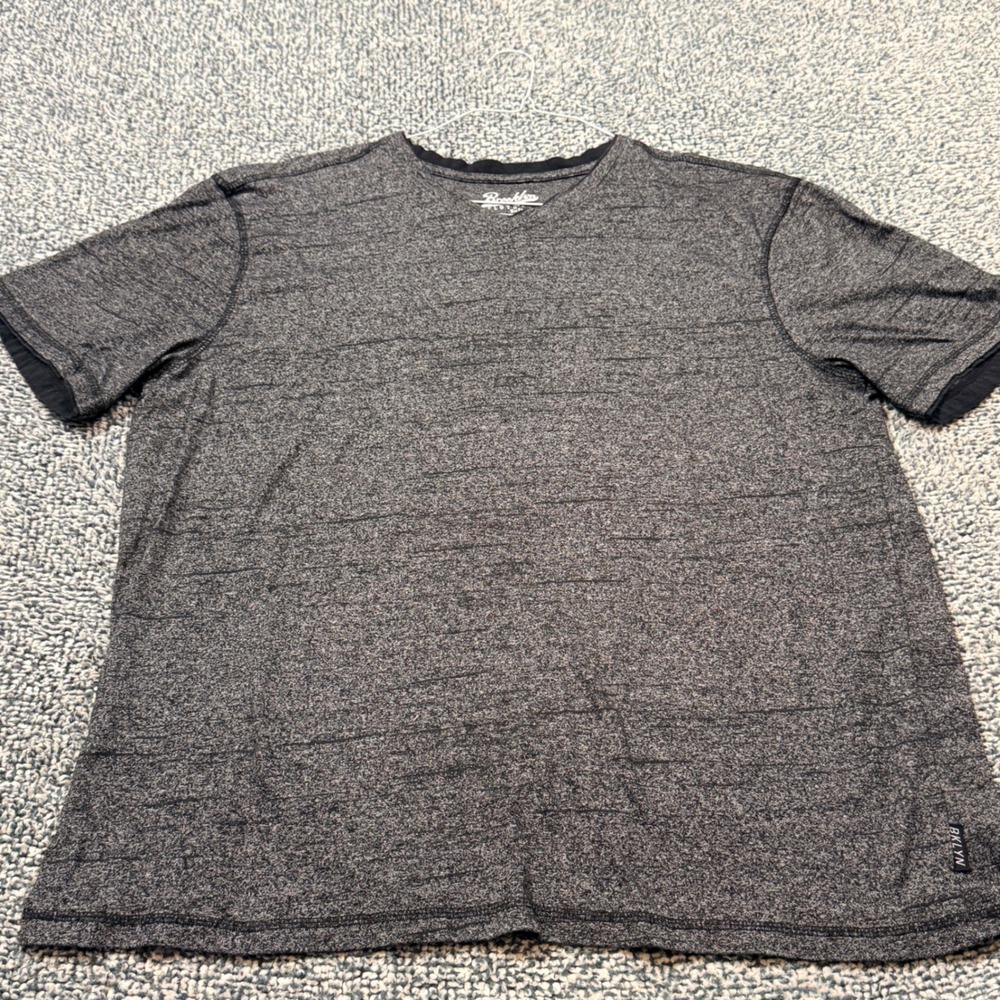 Brooklyn Cloth Mens 2XL Charcoal Gray Space Dye Short Sleeve Crewneck T-Shirt